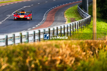 2024-06-12 - 50 FUOCO Antonio (ita), MOLINA Miguel (spa), NIELSEN Nicklas (dnk), Ferrari AF Corse, Ferrari 499P #50, Hypercar, FIA WEC, action during the Wednesday Qualifying session of the 2024 24 Hours of Le Mans, 4th round of the 2024 FIA World Endurance Championship, on the Circuit des 24 Heures du Mans, on June 12, 2024 in Le Mans, France - 24 HEURES DU MANS 2024 - WEDNESDAY - QUALIFYING - ENDURANCE - MOTORS