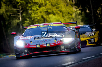 2024-06-12 - 54 FLOHR Thomas (swi), CASTELLACCI Francesco (ita), RIGON Davide (ita), Vista AF Corse, Ferrari 296 GT3 #54, LM GT3, FIA WEC, action during the Wednesday Qualifying session of the 2024 24 Hours of Le Mans, 4th round of the 2024 FIA World Endurance Championship, on the Circuit des 24 Heures du Mans, on June 12, 2024 in Le Mans, France - 24 HEURES DU MANS 2024 - WEDNESDAY - QUALIFYING - ENDURANCE - MOTORS