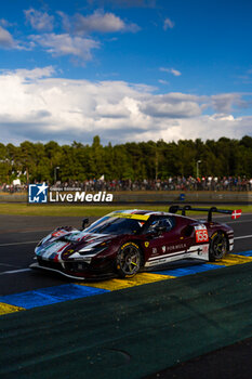 2024-06-12 - 155 LAURSEN Johnny (dnk), LAURSEN Conrad (dnk), TAYLOR Jordan (usa), Spirit of Race, Ferrari 296 LMGT3 #155, LM GT3, action during the Wednesday Qualifying session of the 2024 24 Hours of Le Mans, 4th round of the 2024 FIA World Endurance Championship, on the Circuit des 24 Heures du Mans, on June 12, 2024 in Le Mans, France - 24 HEURES DU MANS 2024 - WEDNESDAY - QUALIFYING - ENDURANCE - MOTORS