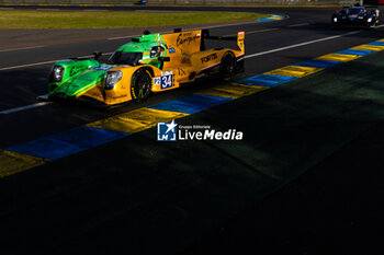 2024-06-12 - 34 SMIECHOWSKI Jakub (pol), LOMKO Vladislav (grd), NOVALAK Clément (fra), Inter Europol Competition, Oreca 07 - Gibson #34, LMP2, action during the Wednesday Qualifying session of the 2024 24 Hours of Le Mans, 4th round of the 2024 FIA World Endurance Championship, on the Circuit des 24 Heures du Mans, on June 12, 2024 in Le Mans, France - 24 HEURES DU MANS 2024 - WEDNESDAY - QUALIFYING - ENDURANCE - MOTORS