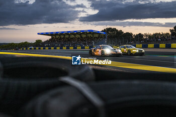 2024-06-12 - 91 LIETZ Richard (aut), SCHURING Morris (nld), SHAHIN Yasser (aus), Manthey EMA, Porsche 911 GT3 R #91, LM GT3, FIA WEC, 44 HARTSHORNE John (gbr), TUCK Ben (ger), MIES Christopher (ger), Proton Competition, Ford Mustang LMGT3, LMGT3, action during the Free Practice 2 of the 2024 24 Hours of Le Mans, 4th round of the 2024 FIA World Endurance Championship, on the Circuit des 24 Heures du Mans, on June 12, 2024 in Le Mans, France - 24 HEURES DU MANS 2024 - WEDNESDAY - FREE PRACTICE 2 - ENDURANCE - MOTORS