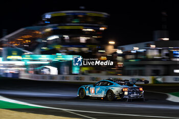 2024-06-12 - 77 BARKER Ben (gbr), HARDWICK Ryan (usa), ROBICHON Zacharie (can), Proton Competition, Ford Mustang GT3 #77, LM GT3, FIA WEC, action during the Free Practice 2 of the 2024 24 Hours of Le Mans, 4th round of the 2024 FIA World Endurance Championship, on the Circuit des 24 Heures du Mans, on June 12, 2024 in Le Mans, France - 24 HEURES DU MANS 2024 - WEDNESDAY - FREE PRACTICE 2 - ENDURANCE - MOTORS