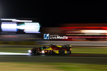 2024-06-12 - 51 PIER GUIDI Alessandro (ita), CALADO James (gbr), GIOVINAZZI Antonio (ita), Ferrari AF Corse, Ferrari 499P #51, Hypercar, FIA WEC, action during the Free Practice 2 of the 2024 24 Hours of Le Mans, 4th round of the 2024 FIA World Endurance Championship, on the Circuit des 24 Heures du Mans, on June 12, 2024 in Le Mans, France - 24 HEURES DU MANS 2024 - WEDNESDAY - FREE PRACTICE 2 - ENDURANCE - MOTORS