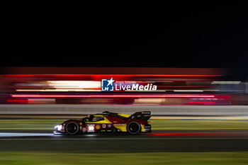 2024-06-12 - 50 FUOCO Antonio (ita), MOLINA Miguel (spa), NIELSEN Nicklas (dnk), Ferrari AF Corse, Ferrari 499P #50, Hypercar, FIA WEC, action during the Free Practice 2 of the 2024 24 Hours of Le Mans, 4th round of the 2024 FIA World Endurance Championship, on the Circuit des 24 Heures du Mans, on June 12, 2024 in Le Mans, France - 24 HEURES DU MANS 2024 - WEDNESDAY - FREE PRACTICE 2 - ENDURANCE - MOTORS