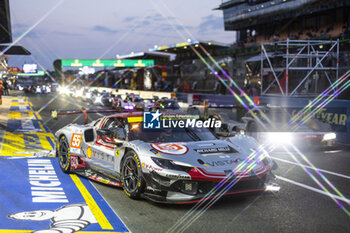 2024-06-12 - 55 HERIAU François (fra), MANN Simon (usa), ROVERA Alessio (ita), Vista AF Corse, Ferrari 296 GT3 #55, LM GT3, FIA WEC, action during the Free Practice 2 of the 2024 24 Hours of Le Mans, 4th round of the 2024 FIA World Endurance Championship, on the Circuit des 24 Heures du Mans, on June 12, 2024 in Le Mans, France - 24 HEURES DU MANS 2024 - WEDNESDAY - FREE PRACTICE 2 - ENDURANCE - MOTORS