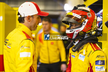 2024-06-12 - KUBICA Robert (pol), AF Corse, Ferrari 499P #83, Hypercar, FIA WEC, YE Yifei (chn), AF Corse, Ferrari 499P #83, Hypercar, FIA WEC, portrait during the Free Practice 2 of the 2024 24 Hours of Le Mans, 4th round of the 2024 FIA World Endurance Championship, on the Circuit des 24 Heures du Mans, on June 12, 2024 in Le Mans, France - 24 HEURES DU MANS 2024 - WEDNESDAY - FREE PRACTICE 2 - ENDURANCE - MOTORS