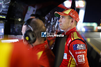 2024-06-12 - PIER GUIDI Alessandro (ita), Ferrari AF Corse, Ferrari 499P #51, Hypercar, FIA WEC, portrait during the Free Practice 2 of the 2024 24 Hours of Le Mans, 4th round of the 2024 FIA World Endurance Championship, on the Circuit des 24 Heures du Mans, on June 12, 2024 in Le Mans, France - 24 HEURES DU MANS 2024 - WEDNESDAY - FREE PRACTICE 2 - ENDURANCE - MOTORS