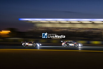 2024-06-12 - 55 HERIAU François (fra), MANN Simon (usa), ROVERA Alessio (ita), Vista AF Corse, Ferrari 296 GT3 #55, LM GT3, FIA WEC, 78 VAN DER LINDE Kelvin (zaf), BOGUSLAVSKIY Timur, ROBIN Arnold (fra), Akkodis ASP Team, Lexus RC F GT3 #78, LM GT3, FIA WEC, action during the Free Practice 2 of the 2024 24 Hours of Le Mans, 4th round of the 2024 FIA World Endurance Championship, on the Circuit des 24 Heures du Mans, on June 12, 2024 in Le Mans, France - 24 HEURES DU MANS 2024 - WEDNESDAY - FREE PRACTICE 2 - ENDURANCE - MOTORS