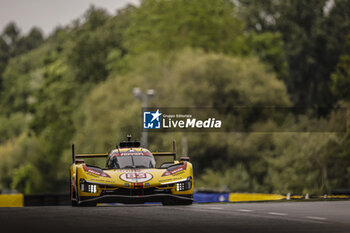 2024-06-13 - 83 KUBICA Robert (pol), SHWARTZMAN Robert (isr), YE Yifei (chn), AF Corse, Ferrari 499P #83, Hypercar, FIA WEC, action during the 2024 24 Hours of Le Mans, 4th round of the 2024 FIA World Endurance Championship, on the Circuit des 24 Heures du Mans, on June 13, 2024 in Le Mans, France - 24 HEURES DU MANS 2024 - THURSDAY - ENDURANCE - MOTORS