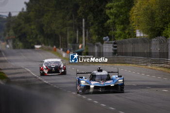 2024-06-13 - 36 VAXIVIERE Matthieu (fra), SCHUMACHER Mick (ger), LAPIERRE Nicolas (fra), Alpine Endurance Team, Alpine A424 #36, Hypercar, FIA WEC, action during the 2024 24 Hours of Le Mans, 4th round of the 2024 FIA World Endurance Championship, on the Circuit des 24 Heures du Mans, on June 13, 2024 in Le Mans, France - 24 HEURES DU MANS 2024 - THURSDAY - ENDURANCE - MOTORS