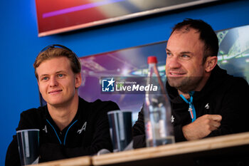 2024-06-13 - SCHUMACHER Mick (ger), Alpine Endurance Team, Alpine A424 #36, Hypercar, FIA WEC, portrait LAPIERRE Nicolas (fra), Alpine Endurance Team, Alpine A424 #36, Hypercar, FIA WEC, portrait at the Meet the Alpine Endurance Team during the 2024 24 Hours of Le Mans, 4th round of the 2024 FIA World Endurance Championship, on the Circuit des 24 Heures du Mans, on June 13, 2024 in Le Mans, France - 24 HEURES DU MANS 2024 - THURSDAY - ENDURANCE - MOTORS