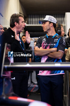 2024-06-13 - GASLY Pierre (fra), Alpine F1 Team A524, portrait FAMIN Bruno (fra), VP Motorsport of Alpine, portrait during the 2024 24 Hours of Le Mans, 4th round of the 2024 FIA World Endurance Championship, on the Circuit des 24 Heures du Mans, on June 13, 2024 in Le Mans, France - 24 HEURES DU MANS 2024 - THURSDAY - ENDURANCE - MOTORS