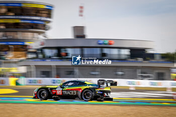 2024-06-13 - 95 DEBOER Derek (usa), HASSE-CLOT Valentin (fra), Racing Spirit of Leman, Aston Martin Vantage GT3 Evo, GT3, #95, action during the Road to Le Mans 2024, 3rd round of the 2024 Michelin Le Mans Cup, on the Circuit des 24 Heures du Mans, from June 12 to 15, 2024 in Le Mans, France - AUTO - ROAD TO LE MANS 2024 - ENDURANCE - MOTORS