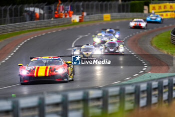 2024-06-13 - 88 TOLEDO Custodio (bra), AGOSTINI Ricciardo (ita), AF Corse, Ferrari 296 GT3, GT3, #88, action during the Road to Le Mans 2024, 3rd round of the 2024 Michelin Le Mans Cup, on the Circuit des 24 Heures du Mans, from June 12 to 15, 2024 in Le Mans, France - AUTO - ROAD TO LE MANS 2024 - ENDURANCE - MOTORS