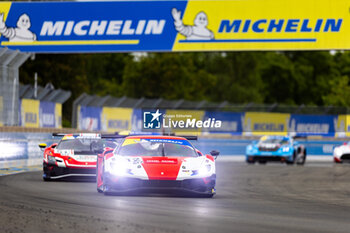 2024-06-13 - 12 JOUSSET Frédéric (fra), FUMANELLI David Cleto (ita), Kessel Racing, Ferrari 296 GT3, GT3, #12, action during the Road to Le Mans 2024, 3rd round of the 2024 Michelin Le Mans Cup, on the Circuit des 24 Heures du Mans, from June 12 to 15, 2024 in Le Mans, France - AUTO - ROAD TO LE MANS 2024 - ENDURANCE - MOTORS