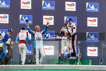 2024-06-13 - Podium, AUST Stefan (ges), Rinaldi Racing, Ligier JS P320 - Nissan, LMP3, #71, portrait, KRATZ Torsten (ger), WTM by Rinaldi Racing, Duqueine M30 - D08 - Nissan, LMP3, #22, portrait, WEISS Leonard (ger), WTM by Rinaldi Racing, Duqueine M30 - D08 - Nissan, LMP3, #22, portrait during the Road to Le Mans 2024, 3rd round of the 2024 Michelin Le Mans Cup, on the Circuit des 24 Heures du Mans, from June 12 to 15, 2024 in Le Mans, France - AUTO - ROAD TO LE MANS 2024 - ENDURANCE - MOTORS