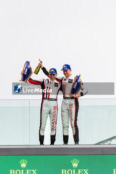 2024-06-13 - Podium, KRATZ Torsten (ger), WTM by Rinaldi Racing, Duqueine M30 - D08 - Nissan, LMP3, #22, portrait, WEISS Leonard (ger), WTM by Rinaldi Racing, Duqueine M30 - D08 - Nissan, LMP3, #22, portrait during the Road to Le Mans 2024, 3rd round of the 2024 Michelin Le Mans Cup, on the Circuit des 24 Heures du Mans, from June 12 to 15, 2024 in Le Mans, France - AUTO - ROAD TO LE MANS 2024 - ENDURANCE - MOTORS