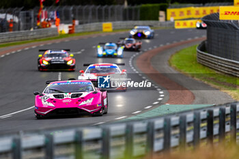 2024-06-13 - 83 MARTIN Célia (ger), GAILLARD Karen (swi), Iron Dames, Lamborghini Huracan GT3 Evo2, GT3, #83, action during the Road to Le Mans 2024, 3rd round of the 2024 Michelin Le Mans Cup, on the Circuit des 24 Heures du Mans, from June 12 to 15, 2024 in Le Mans, France - AUTO - ROAD TO LE MANS 2024 - ENDURANCE - MOTORS