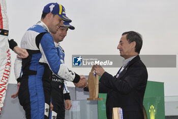 2024-06-13 - 97 CHILA Adrien (fra), DROUX David (swi), Cool Racing, Ligier JS P320 - Nissan, LMP3, #97, podium Race 1 during the Road to Le Mans 2024, 3rd round of the 2024 Michelin Le Mans Cup, on the Circuit des 24 Heures du Mans, from June 12 to 15, 2024 in Le Mans, France - AUTO - ROAD TO LE MANS 2024 - ENDURANCE - MOTORS