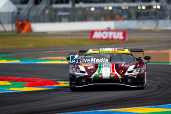 2024-06-13 - 155 LAURSEN Johnny (dnk), LAURSEN Conrad (dnk), TAYLOR Jordan (usa), Spirit of Race, Ferrari 296 LMGT3 #155, LM GT3, action during the Free Practice 3 of the 2024 24 Hours of Le Mans, 4th round of the 2024 FIA World Endurance Championship, on the Circuit des 24 Heures du Mans, on June 13, 2024 in Le Mans, France - 24 HEURES DU MANS 2024 - THURSDAY - FREE PRACTICE 3 - ENDURANCE - MOTORS