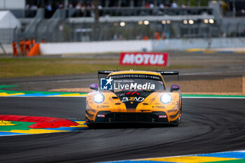 2024-06-13 - 91 LIETZ Richard (aut), SCHURING Morris (nld), SHAHIN Yasser (aus), Manthey EMA, Porsche 911 GT3 R #91, LM GT3, FIA WEC, action during the Free Practice 3 of the 2024 24 Hours of Le Mans, 4th round of the 2024 FIA World Endurance Championship, on the Circuit des 24 Heures du Mans, on June 13, 2024 in Le Mans, France - 24 HEURES DU MANS 2024 - THURSDAY - FREE PRACTICE 3 - ENDURANCE - MOTORS