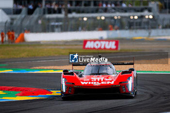 2024-06-13 - 311 DERANI Luis Felipe (bra), AITKEN Jack (gbr), DRUGOVICH Felipe (bra), Whelen Cadillac Racing, Cadillac V-Series.R #311, Hypercar, action during the Free Practice 3 of the 2024 24 Hours of Le Mans, 4th round of the 2024 FIA World Endurance Championship, on the Circuit des 24 Heures du Mans, on June 13, 2024 in Le Mans, France - 24 HEURES DU MANS 2024 - THURSDAY - FREE PRACTICE 3 - ENDURANCE - MOTORS