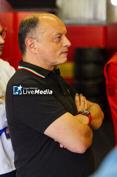 2024-06-13 - VASSEUR Frédéric (fra), Team Principal of Ferrari F1, portrait during the Free Practice 3 of the 2024 24 Hours of Le Mans, 4th round of the 2024 FIA World Endurance Championship, on the Circuit des 24 Heures du Mans, on June 13, 2024 in Le Mans, France - 24 HEURES DU MANS 2024 - THURSDAY - FREE PRACTICE 3 - ENDURANCE - MOTORS