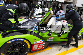 2024-06-13 - MORTARA Edoardo (ita), Lamborghini Iron Lynx, Lamborghini SC63 #63, Hypercar, FIA WEC, portrait during the Free Practice 3 of the 2024 24 Hours of Le Mans, 4th round of the 2024 FIA World Endurance Championship, on the Circuit des 24 Heures du Mans, on June 13, 2024 in Le Mans, France - 24 HEURES DU MANS 2024 - THURSDAY - FREE PRACTICE 3 - ENDURANCE - MOTORS