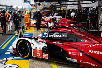 2024-06-13 - 05 CAMPBELL Matt (aus), CHRISTENSEN Michael (dnk), MAKOWIECKI Frédéric (fra), Porsche Penske Motorsport, Porsche 963 #05, Hypercar, FIA WEC, action during the Free Practice 3 of the 2024 24 Hours of Le Mans, 4th round of the 2024 FIA World Endurance Championship, on the Circuit des 24 Heures du Mans, on June 13, 2024 in Le Mans, France - 24 HEURES DU MANS 2024 - THURSDAY - FREE PRACTICE 3 - ENDURANCE - MOTORS