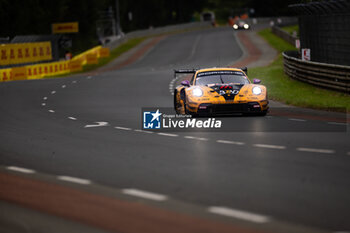 2024-06-13 - 91 LIETZ Richard (aut), SCHURING Morris (nld), SHAHIN Yasser (aus), Manthey EMA, Porsche 911 GT3 R #91, LM GT3, FIA WEC, action during the Free Practice 3 of the 2024 24 Hours of Le Mans, 4th round of the 2024 FIA World Endurance Championship, on the Circuit des 24 Heures du Mans, on June 13, 2024 in Le Mans, France - 24 HEURES DU MANS 2024 - THURSDAY - FREE PRACTICE 3 - ENDURANCE - MOTORS