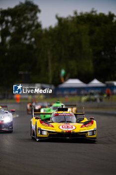 2024-06-13 - 83 KUBICA Robert (pol), SHWARTZMAN Robert (isr), YE Yifei (chn), AF Corse, Ferrari 499P #83, Hypercar, FIA WEC, action during the Free Practice 3 of the 2024 24 Hours of Le Mans, 4th round of the 2024 FIA World Endurance Championship, on the Circuit des 24 Heures du Mans, on June 13, 2024 in Le Mans, France - 24 HEURES DU MANS 2024 - THURSDAY - FREE PRACTICE 3 - ENDURANCE - MOTORS