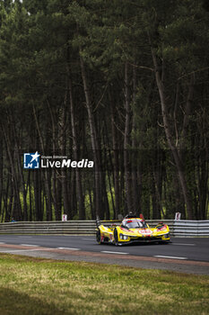 2024-06-13 - 83 KUBICA Robert (pol), SHWARTZMAN Robert (isr), YE Yifei (chn), AF Corse, Ferrari 499P #83, Hypercar, FIA WEC, action during the Free Practice 3 of the 2024 24 Hours of Le Mans, 4th round of the 2024 FIA World Endurance Championship, on the Circuit des 24 Heures du Mans, on June 13, 2024 in Le Mans, France - 24 HEURES DU MANS 2024 - THURSDAY - FREE PRACTICE 3 - ENDURANCE - MOTORS