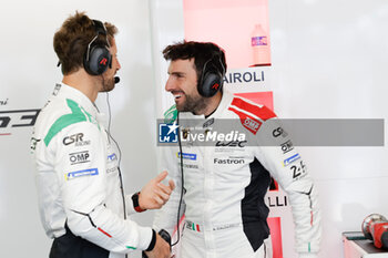 2024-06-13 - CALDARELLI Andrea (ita), Lamborghini Iron Lynx, Lamborghini SC63 #19, Hypercar, portrait, GROSJEAN Romain (fra), Lamborghini Iron Lynx, Lamborghini SC63 #19, Hypercar, portrait, during the Free Practice 3 of the 2024 24 Hours of Le Mans, 4th round of the 2024 FIA World Endurance Championship, on the Circuit des 24 Heures du Mans, on June 13, 2024 in Le Mans, France - 24 HEURES DU MANS 2024 - THURSDAY - FREE PRACTICE 3 - ENDURANCE - MOTORS