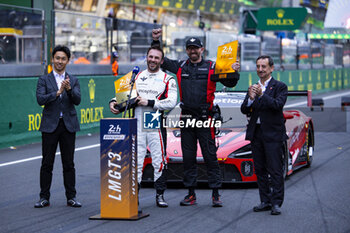 2024-06-13 - FILLON Pierre (fra), President of ACO, IRIBE Brendan (usa), Inception Racing, McLaren 720S LMGT3 Evo, LM GT3, portrait, NAKAJIMA Kazuki (jpn), Grand Marshall Le Mans 2024, portrait during the Hyperpole of the 2024 24 Hours of Le Mans, 4th round of the 2024 FIA World Endurance Championship, on the Circuit des 24 Heures du Mans, on June 13, 2024 in Le Mans, France - 24 HEURES DU MANS 2024 - THURSDAY - HYPERPOLE - ENDURANCE - MOTORS