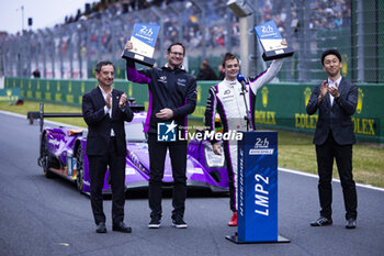 2024-06-13 - FILLON Pierre (fra), President of ACO, DELETRAZ Louis (swi), AO by TF, Oreca 07 - Gibson #14, LMP2 PRO/AM, NAKAJIMA Kazuki (jpn), Grand Marshall Le Mans 2024, portrait during the Hyperpole of the 2024 24 Hours of Le Mans, 4th round of the 2024 FIA World Endurance Championship, on the Circuit des 24 Heures du Mans, on June 13, 2024 in Le Mans, France - 24 HEURES DU MANS 2024 - THURSDAY - HYPERPOLE - ENDURANCE - MOTORS