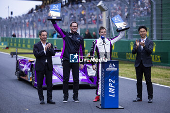 2024-06-13 - FILLON Pierre (fra), President of ACO, DELETRAZ Louis (swi), AO by TF, Oreca 07 - Gibson #14, LMP2 PRO/AM, NAKAJIMA Kazuki (jpn), Grand Marshall Le Mans 2024, portrait during the Hyperpole of the 2024 24 Hours of Le Mans, 4th round of the 2024 FIA World Endurance Championship, on the Circuit des 24 Heures du Mans, on June 13, 2024 in Le Mans, France - 24 HEURES DU MANS 2024 - THURSDAY - HYPERPOLE - ENDURANCE - MOTORS