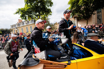 2024-06-14 - 36 VAXIVIERE Matthieu (fra), SCHUMACHER Mick (ger), LAPIERRE Nicolas (fra), Alpine Endurance Team, Alpine A424 #36, Hypercar, FIA WEC, portrait during the Grande Parade des Pilotes of the 2024 24 Hours of Le Mans, 4th round of the 2024 FIA World Endurance Championship, on the Circuit des 24 Heures du Mans, on June 14, 2024 in Le Mans, France- Photo Germain Hazard / DPPI - 24 HEURES DU MANS 2024 - PARADE - ENDURANCE - MOTORS