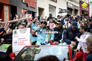 2024-06-14 - 46 MARTIN Maxime (bel), ROSSI Valentino (ita), AL HARTHY Ahmad (omn), Team WRT, BMW M4 GT3 #46, LM GT3 #44, FIA WEC, portrait during the Grande Parade des Pilotes of the 2024 24 Hours of Le Mans, 4th round of the 2024 FIA World Endurance Championship, on the Circuit des 24 Heures du Mans, on June 14, 2024 in Le Mans, France - 24 HEURES DU MANS 2024 - PARADE - ENDURANCE - MOTORS