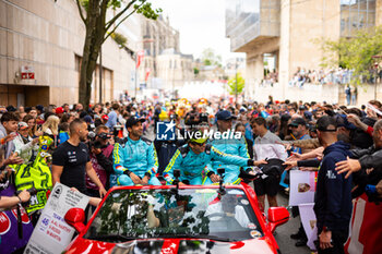 2024-06-14 - 46 MARTIN Maxime (bel), ROSSI Valentino (ita), AL HARTHY Ahmad (omn), Team WRT, BMW M4 GT3 #46, LM GT3 #44, FIA WEC, action during the Grande Parade des Pilotes of the 2024 24 Hours of Le Mans, 4th round of the 2024 FIA World Endurance Championship, on the Circuit des 24 Heures du Mans, on June 14, 2024 in Le Mans, France - 24 HEURES DU MANS 2024 - PARADE - ENDURANCE - MOTORS