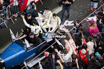 2024-06-14 - 92 MALYKHIN Aliaksandr (kna), STURM Joel (ger), BACHLER Klaus (aut), Manthey Purerxcing, Porsche 911 GT3 R #91, LM GT3, FIA WEC, portrait during the Grande Parade des Pilotes of the 2024 24 Hours of Le Mans, 4th round of the 2024 FIA World Endurance Championship, on the Circuit des 24 Heures du Mans, on June 14, 2024 in Le Mans, France - 24 HEURES DU MANS 2024 - PARADE - ENDURANCE - MOTORS