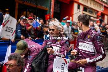 2024-06-14 - 155 LAURSEN Johnny (dnk), LAURSEN Conrad (dnk), TAYLOR Jordan (usa), Spirit of Race, Ferrari 296 LMGT3 #155, LM GT3, action during the Grande Parade des Pilotes of the 2024 24 Hours of Le Mans, 4th round of the 2024 FIA World Endurance Championship, on the Circuit des 24 Heures du Mans, on June 14, 2024 in Le Mans, France - 24 HEURES DU MANS 2024 - PARADE - ENDURANCE - MOTORS