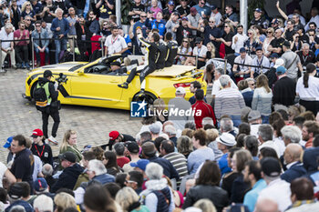 2024-06-14 - 81 EASTWOOD Charlie (irl), ANDRADE Rui (ang), VAN ROMPUY Tom (bel), TF Sport, Corvette Z06 GT3.R #81, LM GT3, FIA WEC, portrait during the Grande Parade des Pilotes of the 2024 24 Hours of Le Mans, 4th round of the 2024 FIA World Endurance Championship, on the Circuit des 24 Heures du Mans, on June 14, 2024 in Le Mans, France - 24 HEURES DU MANS 2024 - PARADE - ENDURANCE - MOTORS