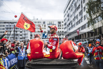 2024-06-14 - FUOCO Antonio (ita), Ferrari AF Corse, Ferrari 499P #50, Hypercar, FIA WEC, portrait during the Grande Parade des Pilotes of the 2024 24 Hours of Le Mans, 4th round of the 2024 FIA World Endurance Championship, on the Circuit des 24 Heures du Mans, on June 14, 2024 in Le Mans, France - 24 HEURES DU MANS 2024 - PARADE - ENDURANCE - MOTORS