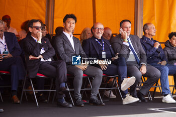 2024-06-14 - NAKAJIMA Kazuki (jpn), Grand Marshall Le Mans 2024, MILLE Richard (fra), Président ot the FIA Endurance Commission, portrait during the Grande Parade des Pilotes of the 2024 24 Hours of Le Mans, 4th round of the 2024 FIA World Endurance Championship, on the Circuit des 24 Heures du Mans, on June 14, 2024 in Le Mans, France - 24 HEURES DU MANS 2024 - PARADE - ENDURANCE - MOTORS