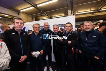 2024-06-15 - Zinedine Zidane, Alpine ambassador, portrait FAMIN Bruno (fra), VP Motorsport of Alpine, portrait DE MEO Luca (ita), CEO of Renault Group, portrait, SINAULT Philippe (fra), Team Principal of Alpine Endurance Team, portrait Philippe Krief, CEO Alpine, portrait during the pre-race of the 2024 24 Hours of Le Mans, 4th round of the 2024 FIA World Endurance Championship, on the Circuit des 24 Heures du Mans, on June 15, 2024 in Le Mans, France - 24 HEURES DU MANS 2024 - PRE-RACE - ENDURANCE - MOTORS