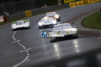 2024-06-15 - 92 MALYKHIN Aliaksandr (kna), STURM Joel (ger), BACHLER Klaus (aut), Manthey Purerxcing, Porsche 911 GT3 R #91, LM GT3, FIA WEC, action during the Warm-Up of the 2024 24 Hours of Le Mans, 4th round of the 2024 FIA World Endurance Championship, on the Circuit des 24 Heures du Mans, on June 15, 2024 in Le Mans, France - 24 HEURES DU MANS 2024 - WARM-UP - ENDURANCE - MOTORS