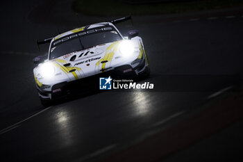 2024-06-15 - 92 MALYKHIN Aliaksandr (kna), STURM Joel (ger), BACHLER Klaus (aut), Manthey Purerxcing, Porsche 911 GT3 R #91, LM GT3, FIA WEC, action during the Warm-Up of the 2024 24 Hours of Le Mans, 4th round of the 2024 FIA World Endurance Championship, on the Circuit des 24 Heures du Mans, on June 15, 2024 in Le Mans, France - 24 HEURES DU MANS 2024 - WARM-UP - ENDURANCE - MOTORS