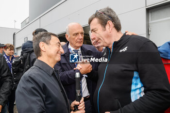 2024-06-15 - ULLRICH Wolfgang (aut), Former Audi Sport Director, portrait,FAMIN Bruno (fra), VP Motorsport of Alpine, portrait, FILLON Pierre (fra), President of ACO, portrait,during the Warm-Up of the 2024 24 Hours of Le Mans, 4th round of the 2024 FIA World Endurance Championship, on the Circuit des 24 Heures du Mans, on June 15, 2024 in Le Mans, France - 24 HEURES DU MANS 2024 - WARM-UP - ENDURANCE - MOTORS