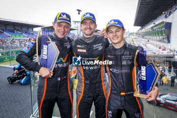 2024-06-15 - 29 MAYER Maximus (spa), CRESP Christopher (fra), MV2S Racing, Ligier JS P320 - Nissan, LMP3, #29, portrait podium during the Road to Le Mans 2024, 3rd round of the 2024 Michelin Le Mans Cup, on the Circuit des 24 Heures du Mans, from June 12 to 15, 2024 in Le Mans, France - AUTO - ROAD TO LE MANS 2024 - ENDURANCE - MOTORS