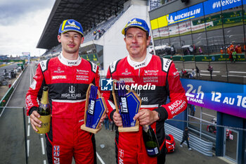 2024-06-15 - 20 MOLLER Jens Reno (dnk), FOSTER Tommy (gbr), High Class Racing, Ligier JS P320 - Nissan, LMP3, #20, portrait podium during the Road to Le Mans 2024, 3rd round of the 2024 Michelin Le Mans Cup, on the Circuit des 24 Heures du Mans, from June 12 to 15, 2024 in Le Mans, France - AUTO - ROAD TO LE MANS 2024 - ENDURANCE - MOTORS